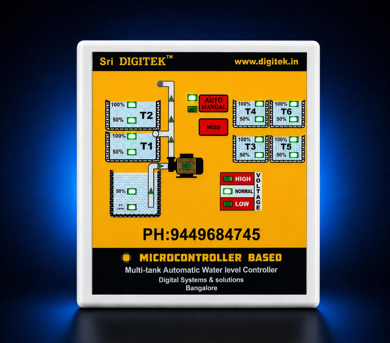 Sri DIGITEK Multi-Tank Solenoid Controller ULDX-DR-3PH-2T-SOL